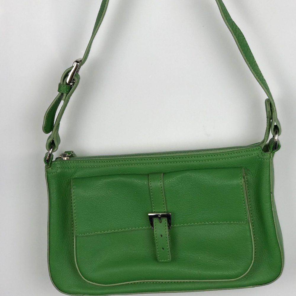 Green Genuine Leather Handbag